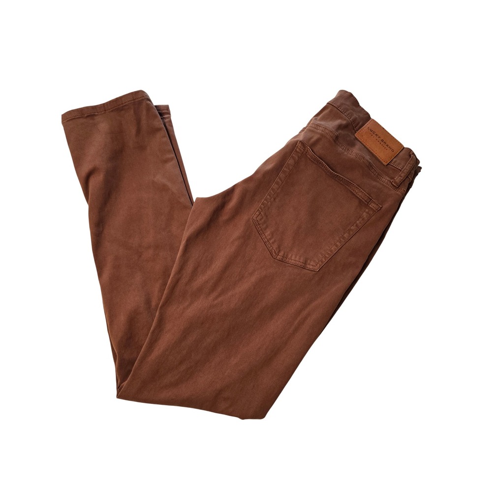 Lucky Brand 110 Slim Fit Pants Mens 32x32 Brown Tobacco Earth Tone Five Pocket
